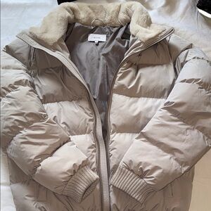 MENS REISS Beige Puffer Jacket SIZE X-LARGE BASICALLY BRAND NEW